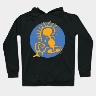 petroglyph yellow pet Hoodie